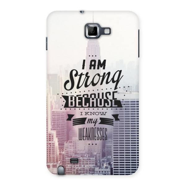 I am Strong Back Case for Galaxy Note
