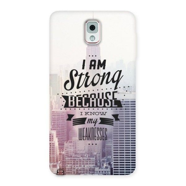 I am Strong Back Case for Galaxy Note 3