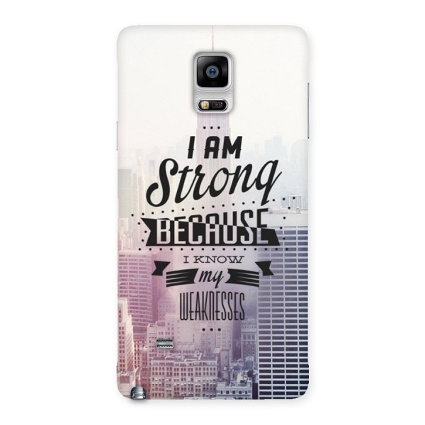 I am Strong Back Case for Galaxy Note 4