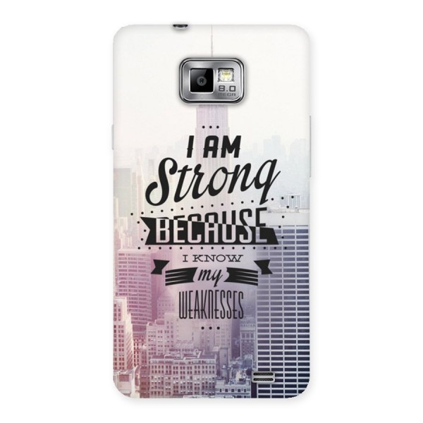 I am Strong Back Case for Galaxy S2