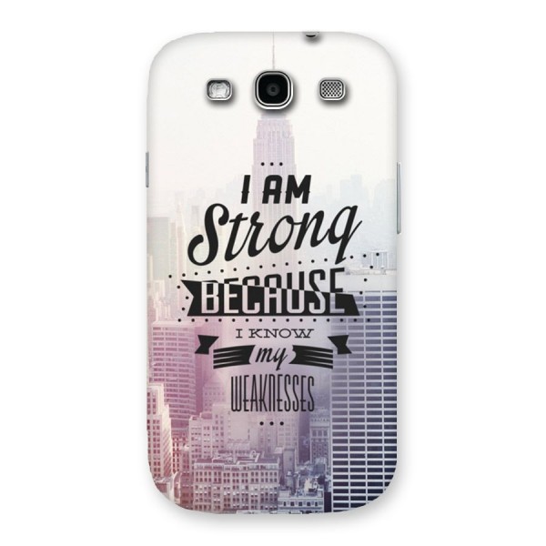 I am Strong Back Case for Galaxy S3