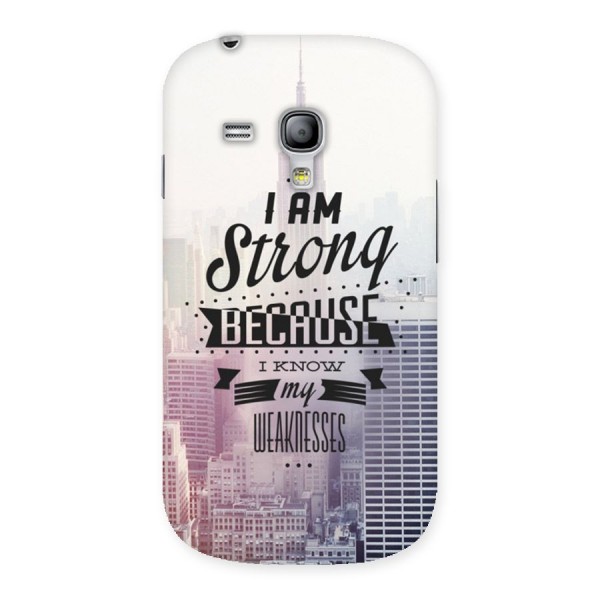 I am Strong Back Case for Galaxy S3 Mini