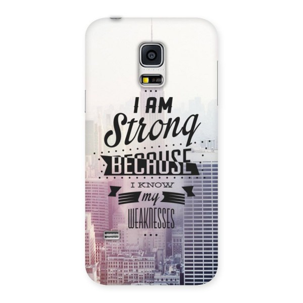 I am Strong Back Case for Galaxy S5 Mini