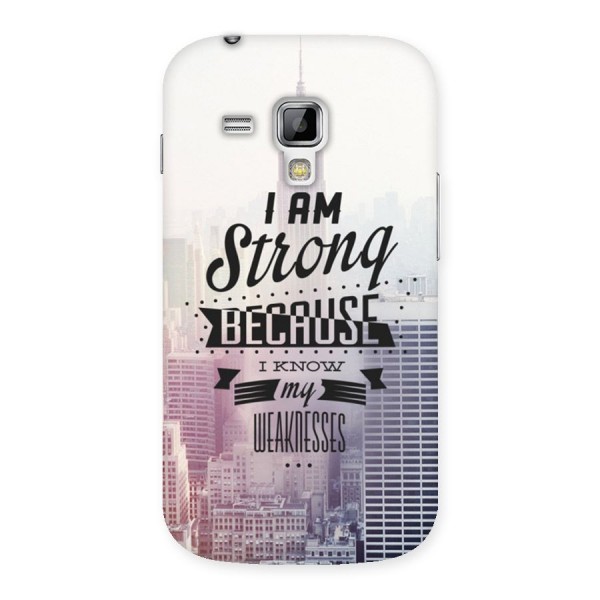 I am Strong Back Case for Galaxy S Duos
