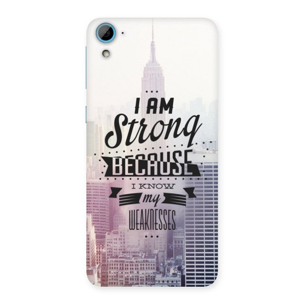 I am Strong Back Case for HTC Desire 826