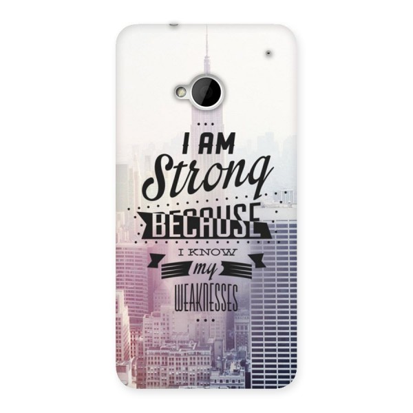 I am Strong Back Case for HTC One M7