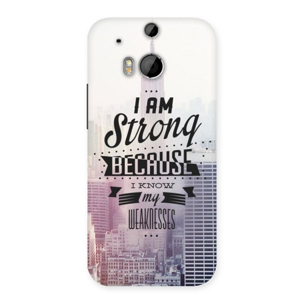 I am Strong Back Case for HTC One M8
