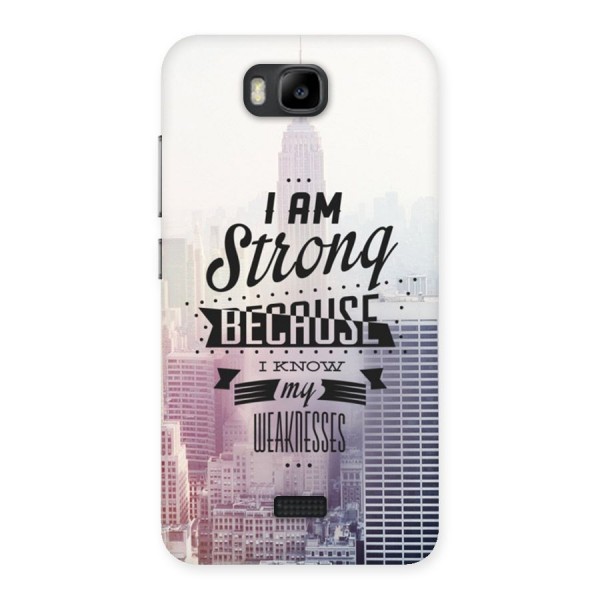 I am Strong Back Case for Honor Bee