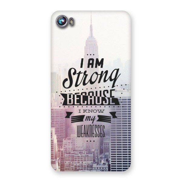 I am Strong Back Case for Micromax Canvas Fire 4 A107