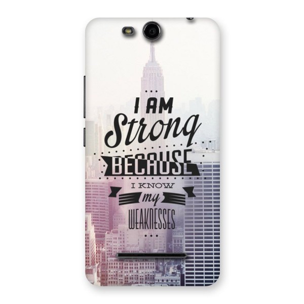 I am Strong Back Case for Micromax Canvas Juice 3 Q392
