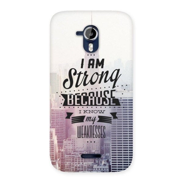 I am Strong Back Case for Micromax Canvas Magnus A117