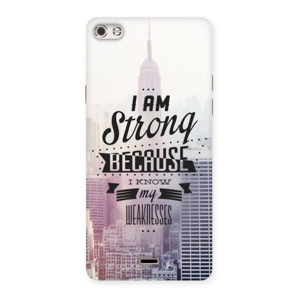 I am Strong Back Case for Micromax Canvas Silver 5