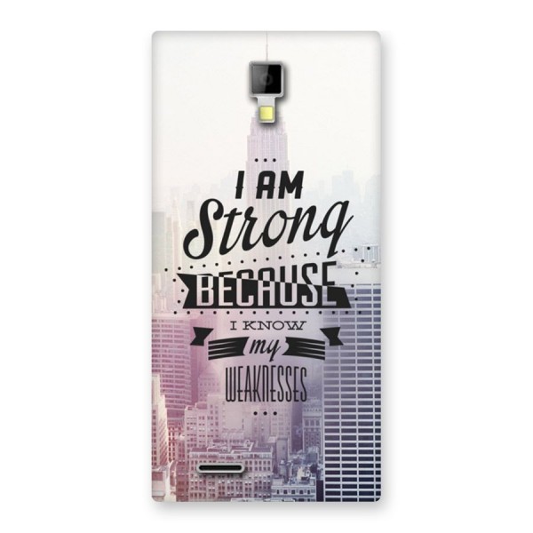 I am Strong Back Case for Micromax Canvas Xpress A99