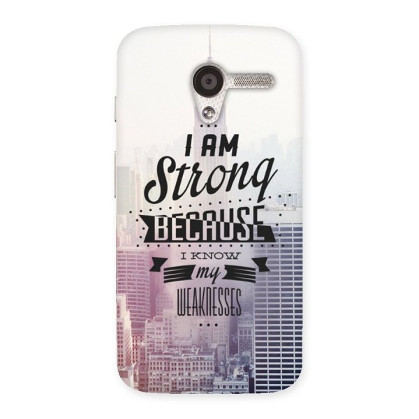 I am Strong Back Case for Moto X