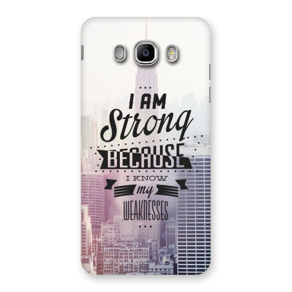 I am Strong Back Case for Samsung Galaxy J5 2016