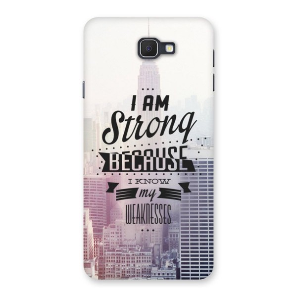 I am Strong Back Case for Samsung Galaxy J7 Prime