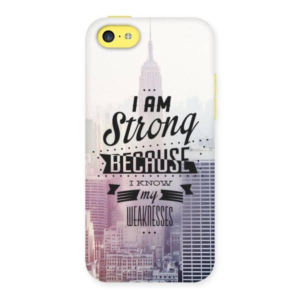 I am Strong Back Case for iPhone 5C