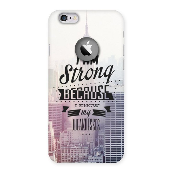 I am Strong Back Case for iPhone 6 Logo Cut