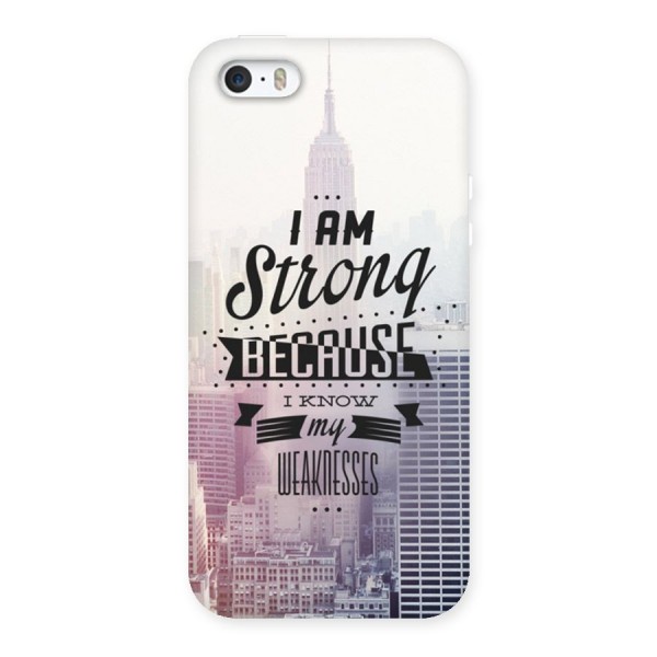 I am Strong Back Case for iPhone SE