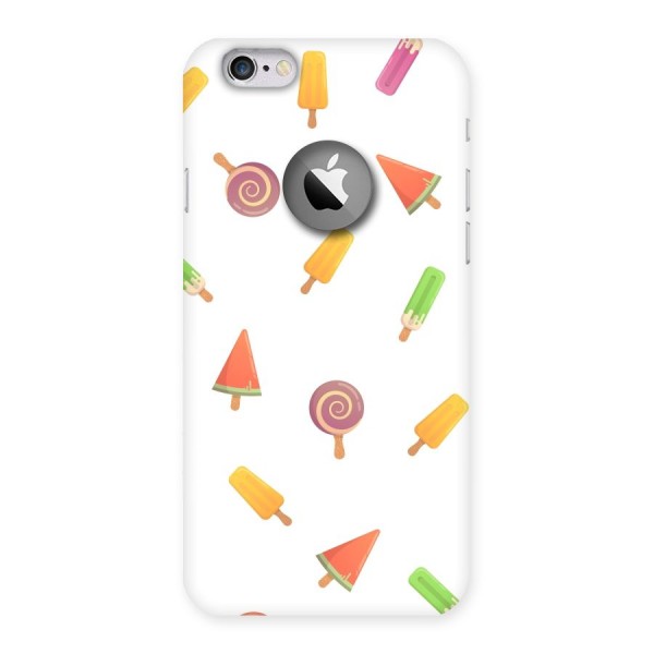 Ice Cream Colors Back Case for iPhone 6 Logo Cut