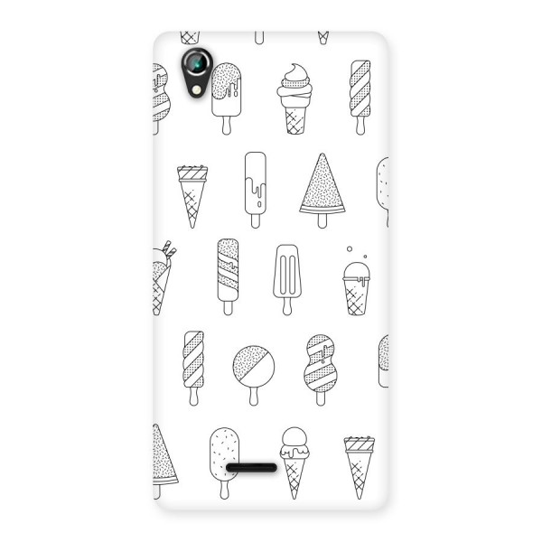 Ice Cream Lines Back Case for Lava Iris 800