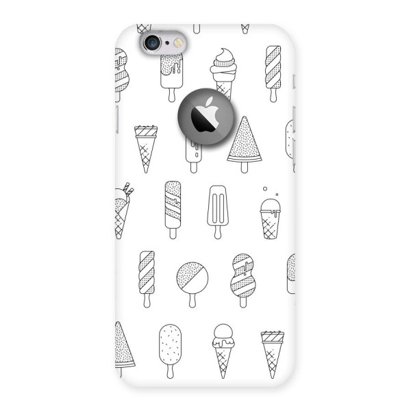Ice Cream Lines Back Case for iPhone 6 Logo Cut