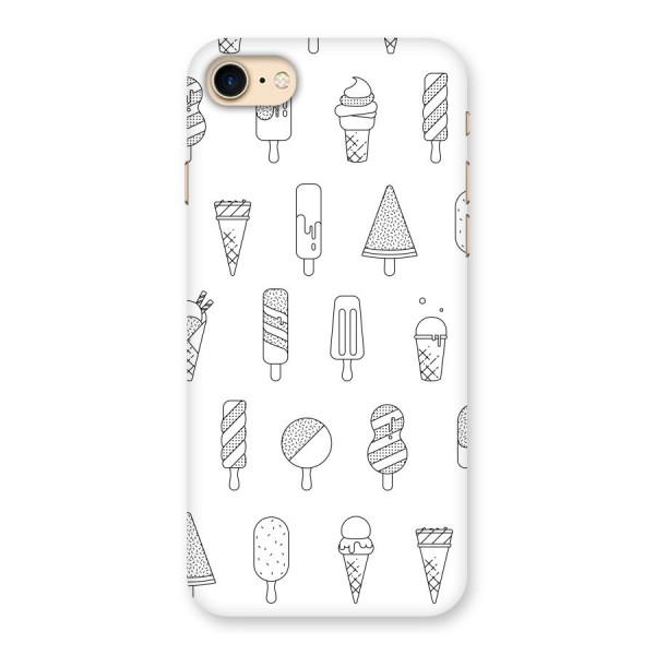 Ice Cream Lines Back Case for iPhone 7