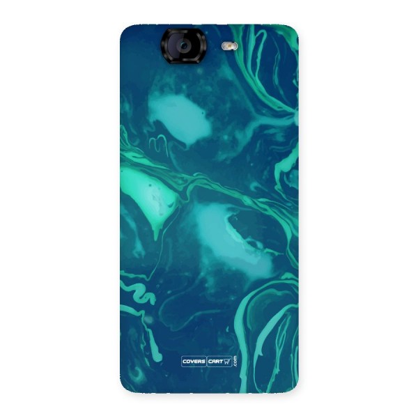 Jazzy Green Marble Texture Back Case for Canvas Knight A350