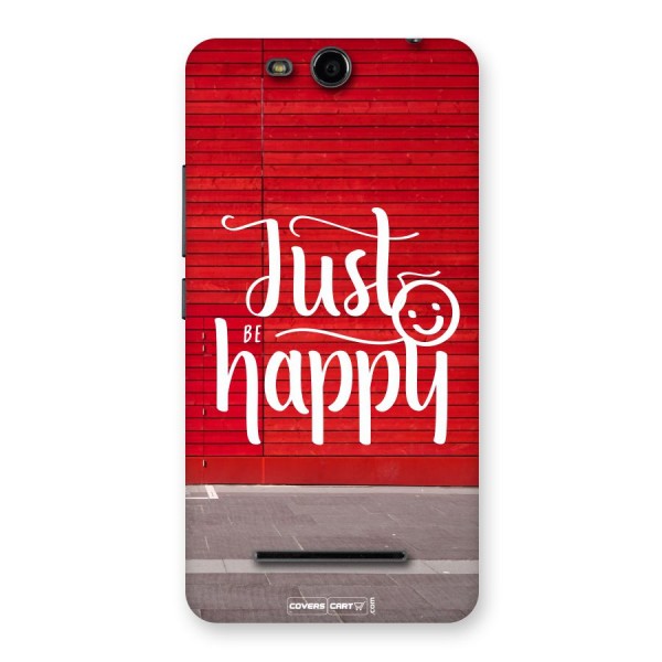 Just Be Happy Back Case for Micromax Canvas Juice 3 Q392