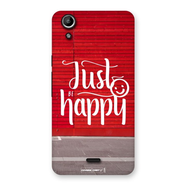 Just Be Happy Back Case for Micromax Canvas Selfie Lens Q345