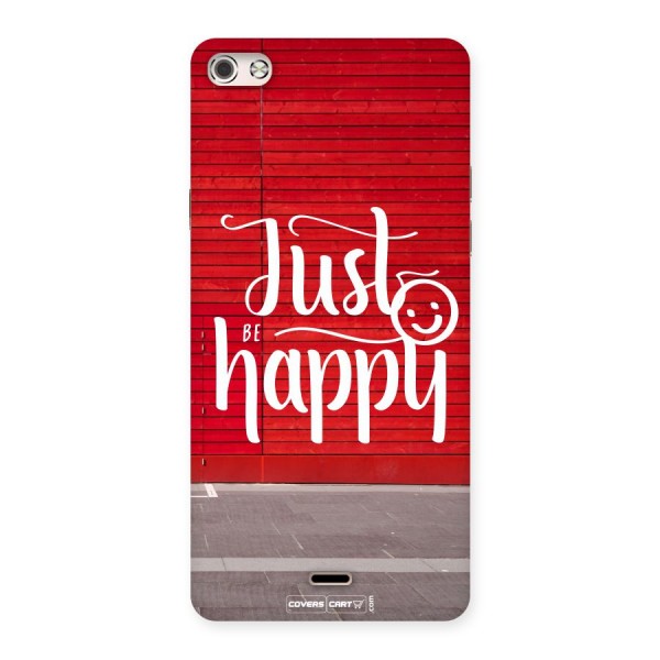Just Be Happy Back Case for Micromax Canvas Silver 5