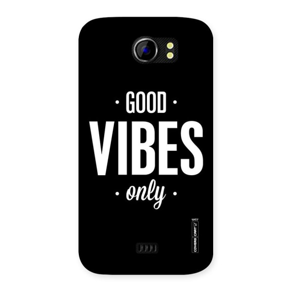 Just Vibes Back Case for Micromax Canvas 2 A110