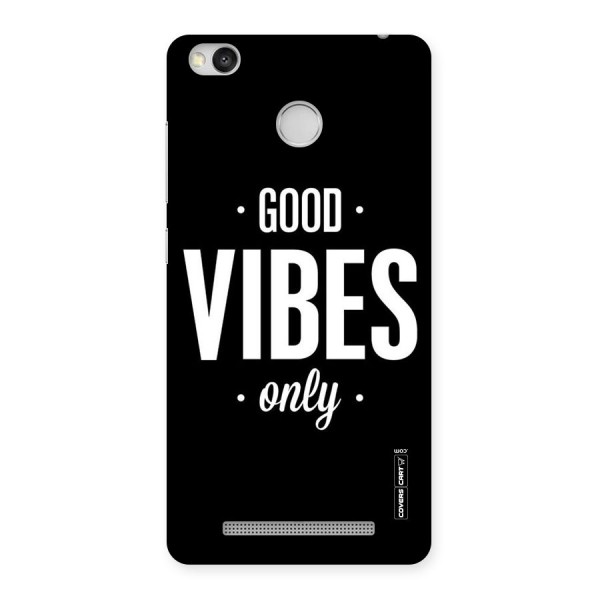 Just Vibes Back Case for Redmi 3S Prime