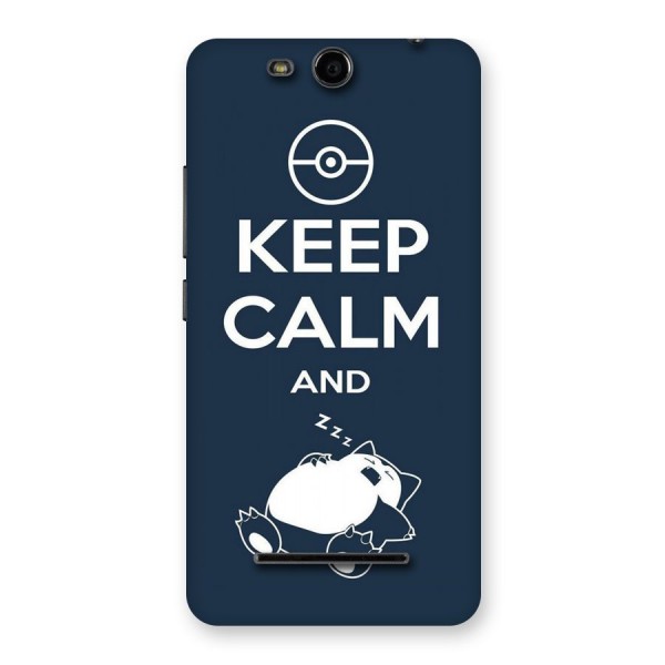 Keep Calm and Sleep Back Case for Micromax Canvas Juice 3 Q392