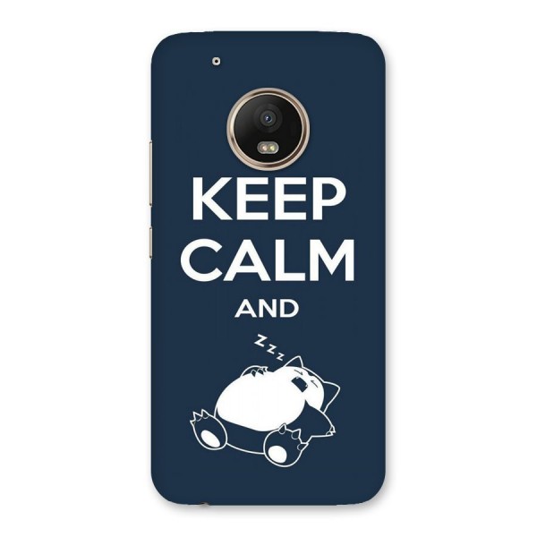 Keep Calm and Sleep Back Case for Moto G5 Plus