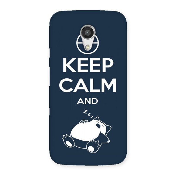 Keep Calm and Sleep Back Case for Moto G 2nd Gen