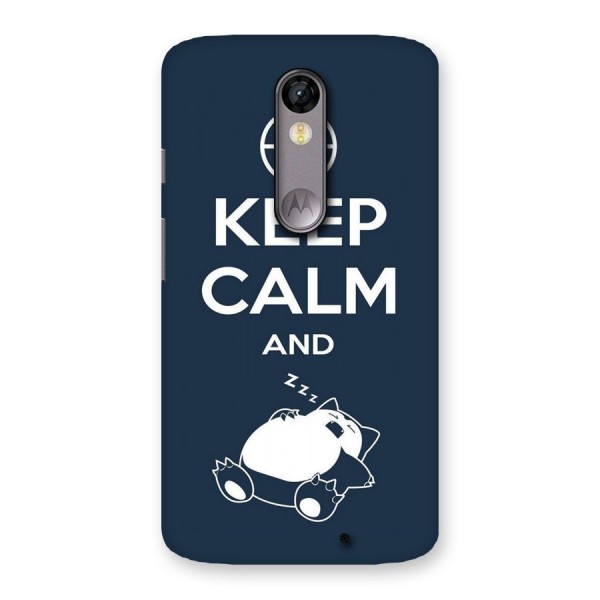 Keep Calm and Sleep Back Case for Moto X Force