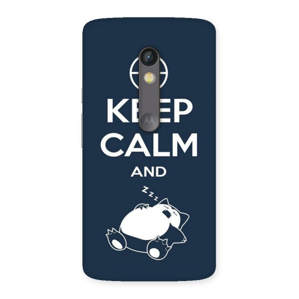 Keep Calm and Sleep Back Case for Moto X Play