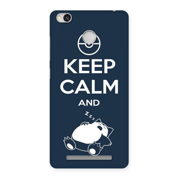 Keep Calm and Sleep Back Case for Redmi 3S Prime