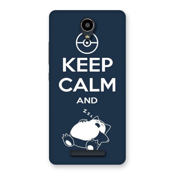 Keep Calm and Sleep Back Case for Redmi Note 2
