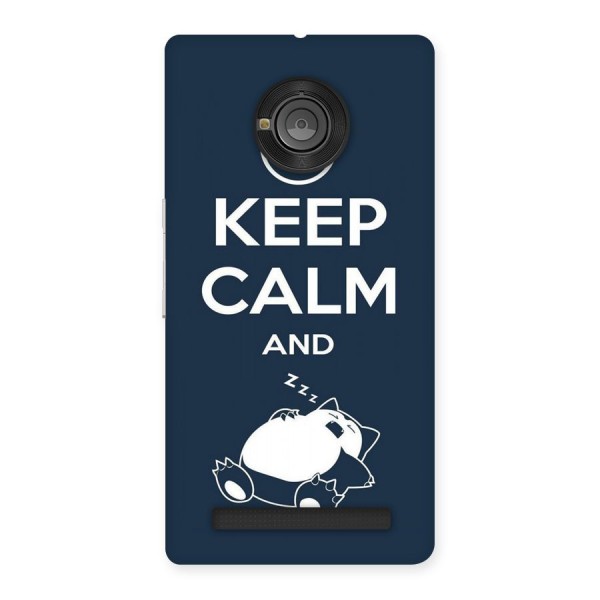 Keep Calm and Sleep Back Case for Yu Yunique