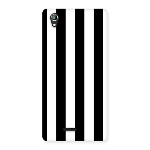 Lavish Black Stripes Back Case for Lava Iris 800