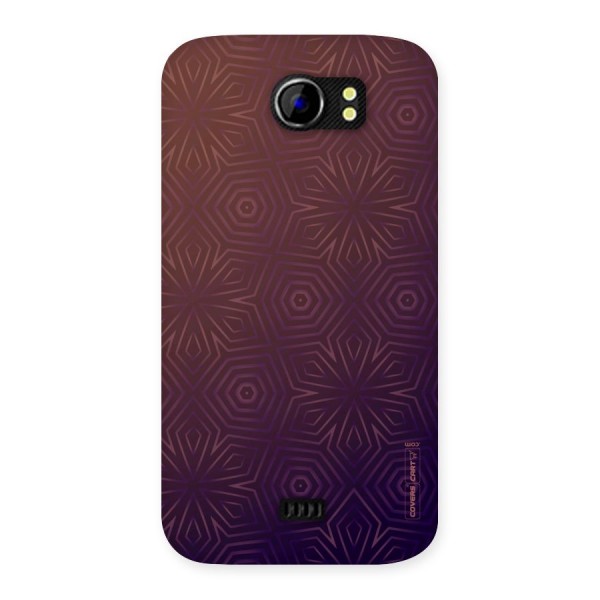 Lavish Purple Pattern Back Case for Micromax Canvas 2 A110
