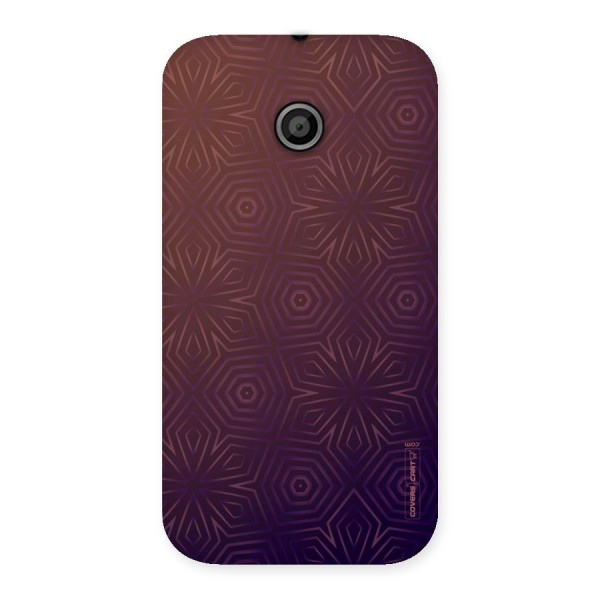 Lavish Purple Pattern Back Case for Moto E