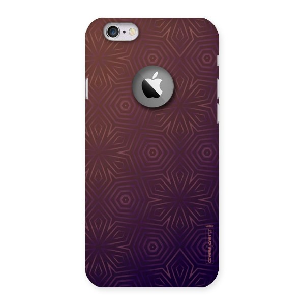 Lavish Purple Pattern Back Case for iPhone 6 Logo Cut