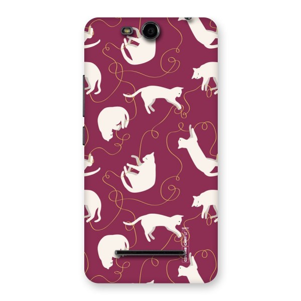 Lazy Kitty Back Case for Micromax Canvas Juice 3 Q392