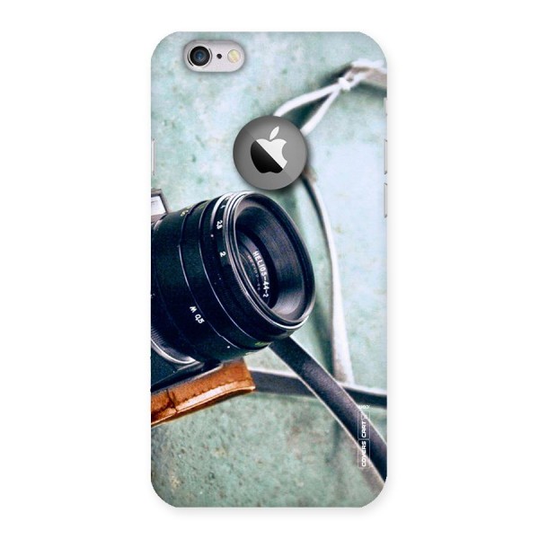Leather Camera Lens Back Case for iPhone 6 Logo Cut