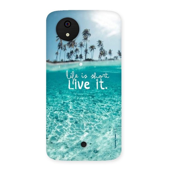 Life Is Short Back Case for Micromax Canvas A1