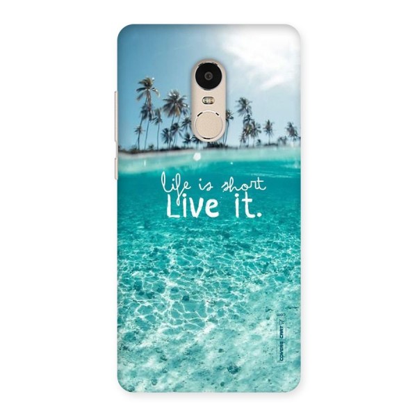 Life Is Short Back Case for Xiaomi Redmi Note 4