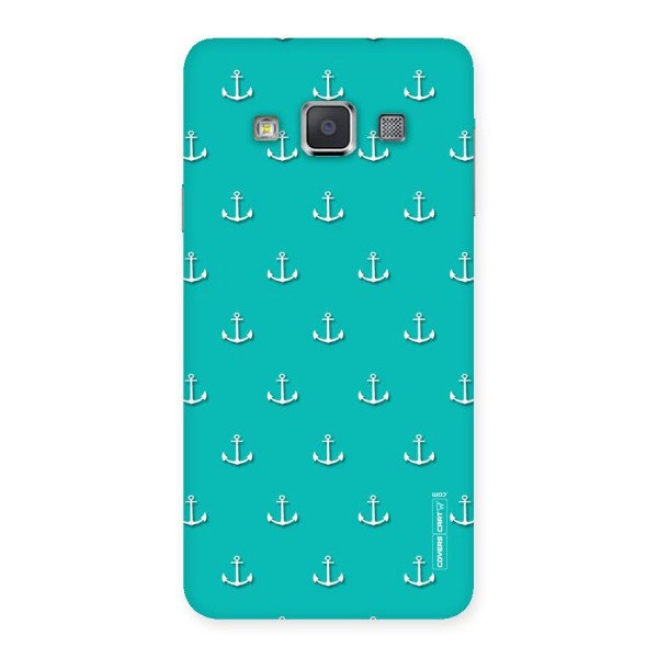 Light Blue Anchor Back Case for Galaxy A3